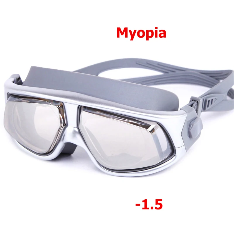 Men women Swimming Anti Fog UV Protection Diopter Swim Goggles with Prescription Waterproof Large Frame Myopia swimming Glasses 2