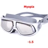 Men women Swimming Anti Fog UV Protection Diopter Swim Goggles with Prescription Waterproof Large Frame Myopia swimming Glasses 2