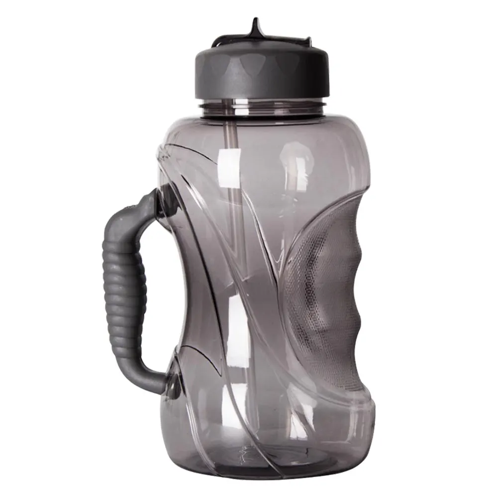 1.5L Питьевая герметичная переносная Спортивная бутылка на открытом воздухе противоскользящая ручка большая емкость велосипедная чашка для воды велосипед с соломинкой
