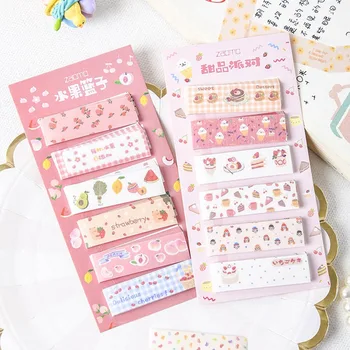 

Snack Shop Series Sticky Notes Memo Pad Bookmark Diary Stationary Scrapbook Decorative cute fruit cake bread Times Sticky