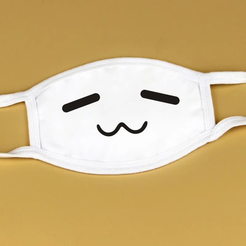 Маска для лица аниме мультфильм рот Муфельная маска для лица покрытие для велоспорта против пыли хлопок лицевая Защитная крышка маски - Цвет: 9KZ-white3049