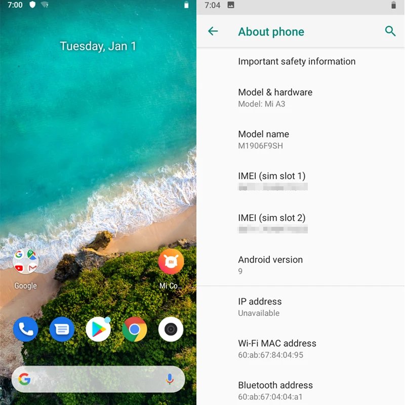Мобильный телефон Xiaomi mi A3 mi A3, глобальная версия, 4 Гб ОЗУ, 64 Гб ПЗУ, Восьмиядерный процессор Snapdragon 665, экран 6,088 дюйма AMOLED, камера 48M+ 32 МП