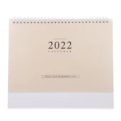 Calendrier de bureau 2022 Simple et Durable, 1 pièce, carnet de notes, bobine de calendrier 