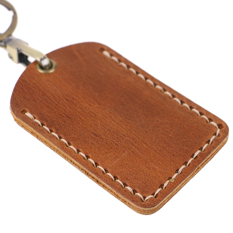 Vintage Leather Key Case Keychain for Doorlock Access Control Tags ID Card