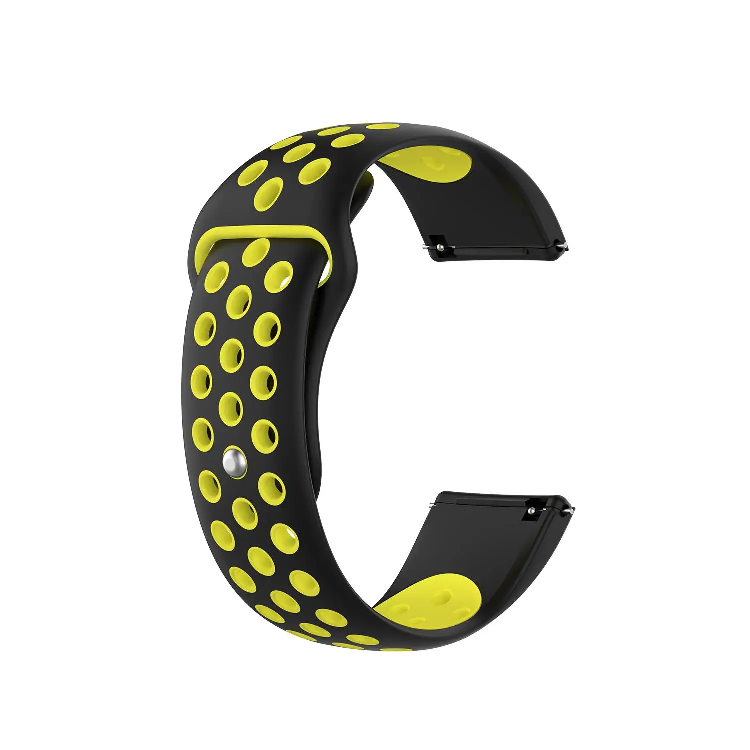 06 black yellow Новинка для Fitbit Versa 2/lite/класс серии Силиконовый браслет с круглым отверстием без разделения ремешок на запястье замена Смарт-часы спортивный ремешок - Цвет: 06 black yellow