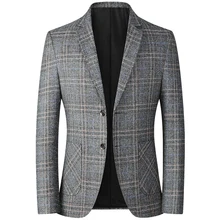 Thoshine – blazer à rayures pour homme, vêtement d'extérieur décontracté, de haute qualité, collection printemps automne