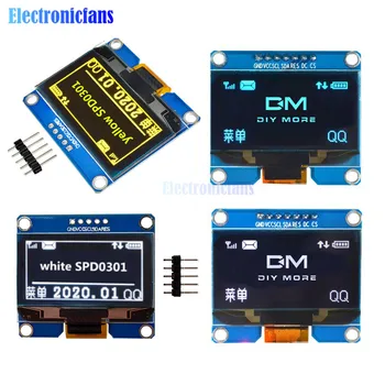 

1.54 inch PM 5PIN / 7PIN White Blue Yellow OLED Module IIC I2C Interface 128x64 Display Screen SSD1309 SPD0301 Driver IC 3.3-5V