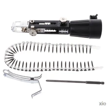 Автоматический винтовой Шип Цепи гвоздь пистолет адаптер для электрической дрели деревообрабатывающий инструмент Беспроводная мощность дрель вложение