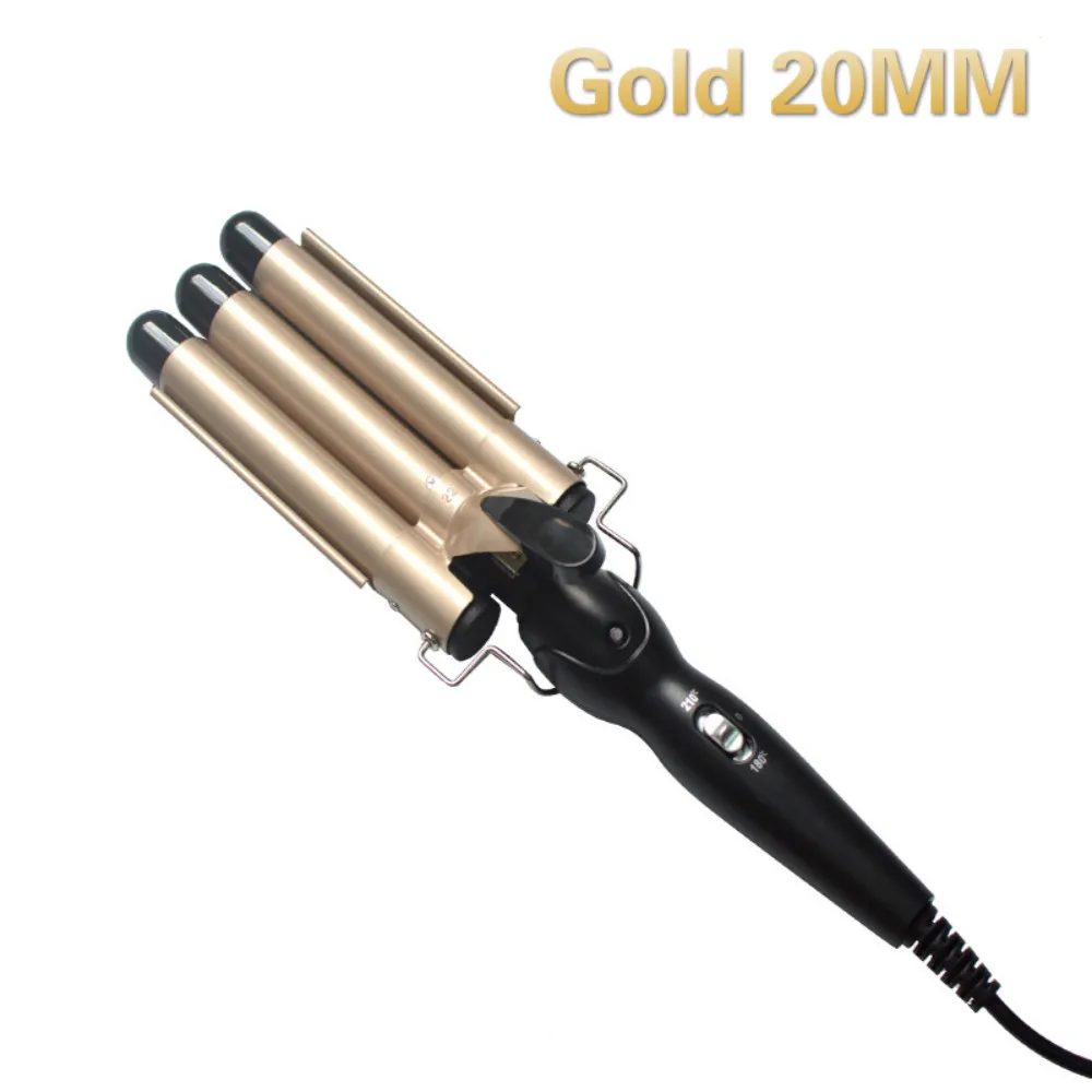

Triple Barrel Hair Waver Curling Iron Hair Ceramic Tools Automatic Curlers Rollers Machine Hair Styler Wand Perm Rods For Hair