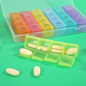 

21/28 Grid 7 Days Weekly Pill Box Medicine Tablet Dispenser Pillbox Case Health Care Drug Container Organizer Travel Divider