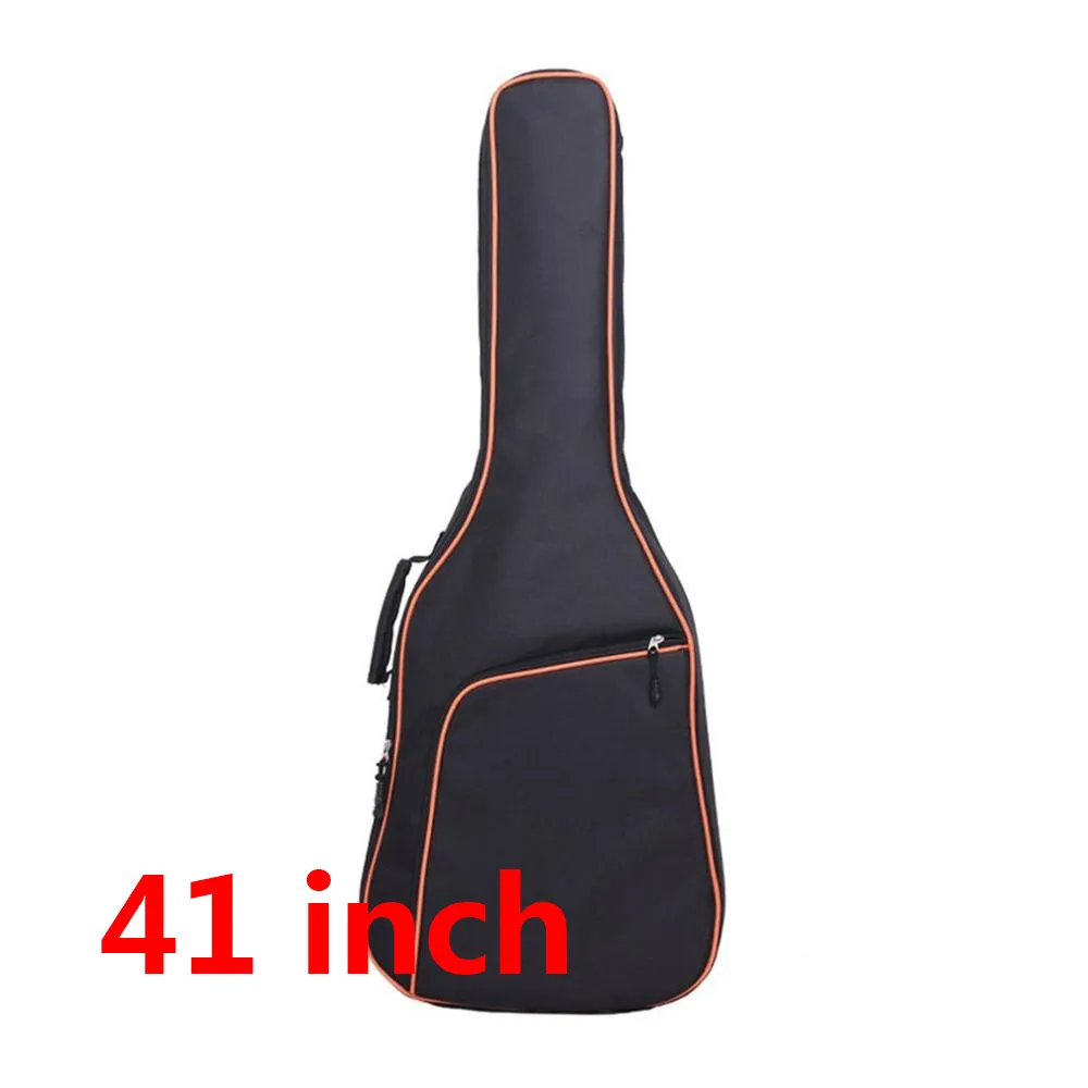Утолщенная народная гитара сумка на двух ремнях ремень сумка для гитары дышащая оксфордская ткань 10 мм мягкая гитара сумка - Цвет: Orange 41inch