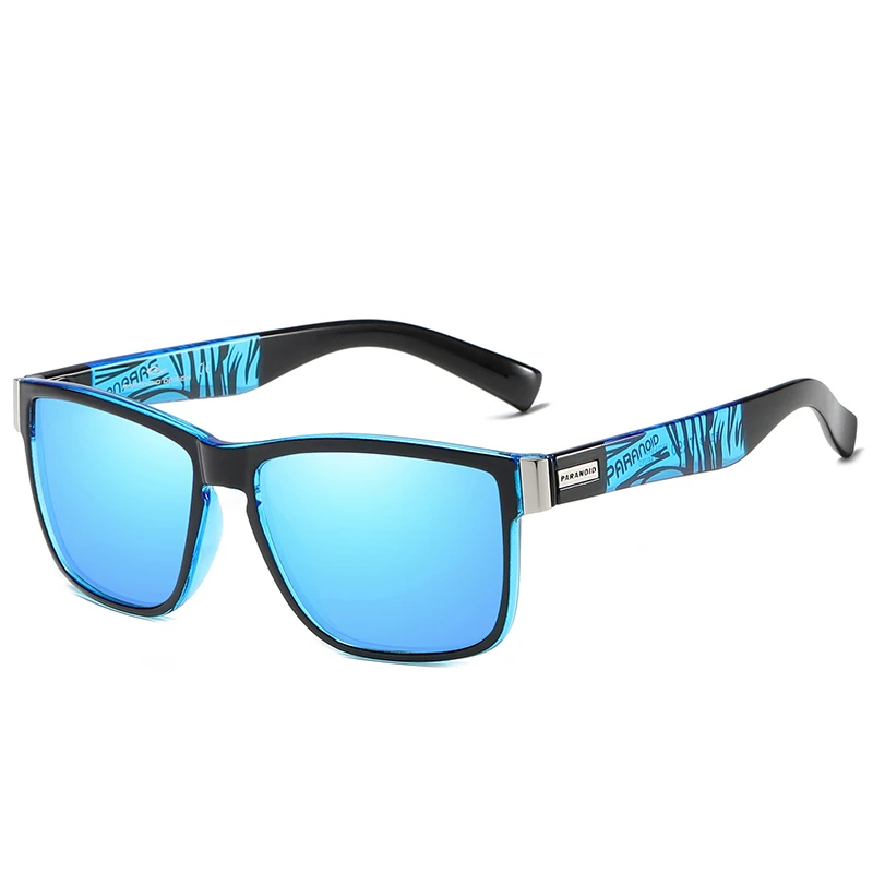 Новинка, поляризационные Винтажные Солнцезащитные очки, наборы, поляризационные мужские солнцезащитные очки, мужские Квадратные Солнцезащитные очки для вождения, женские очки, мужские солнцезащитные очки - Цвет: C05 Blue Black