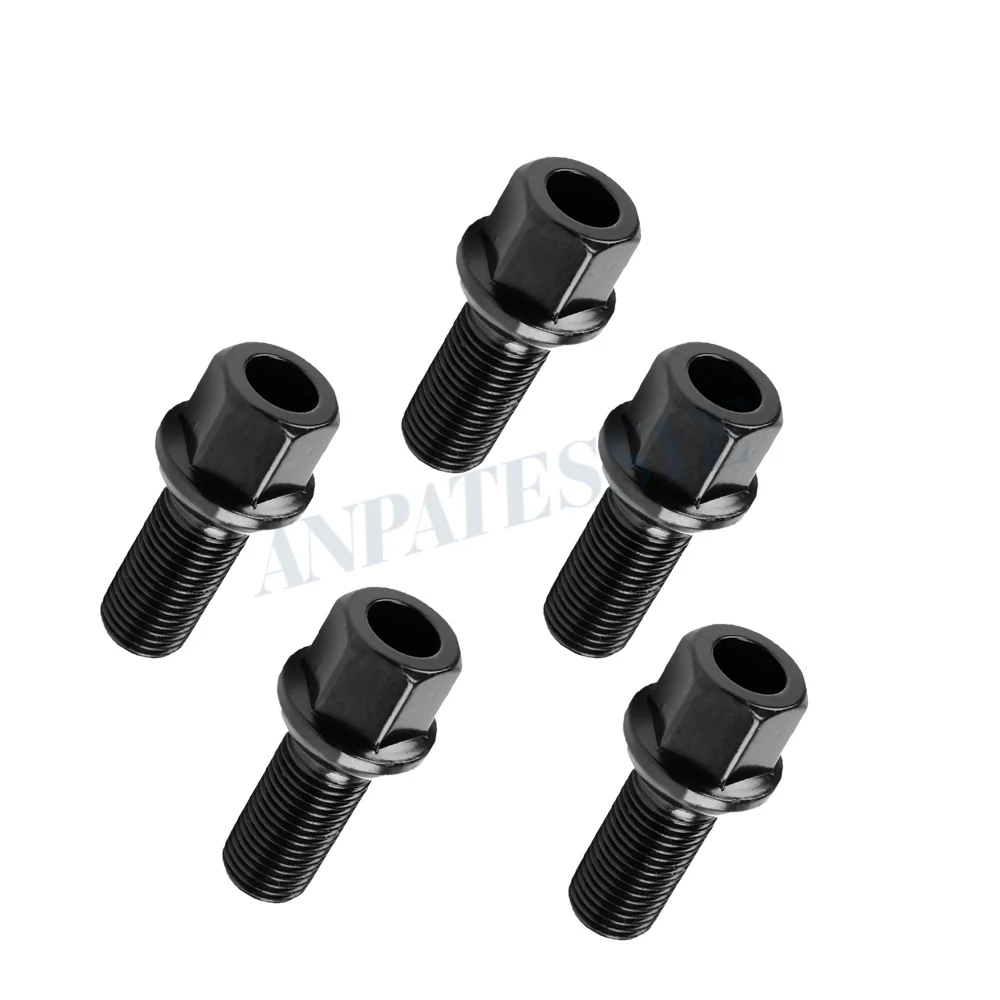 5pcs M14*1.5 27MM Wheel Lug Bolts for VW Golf Polo Jetta Passat Audi A4 A6