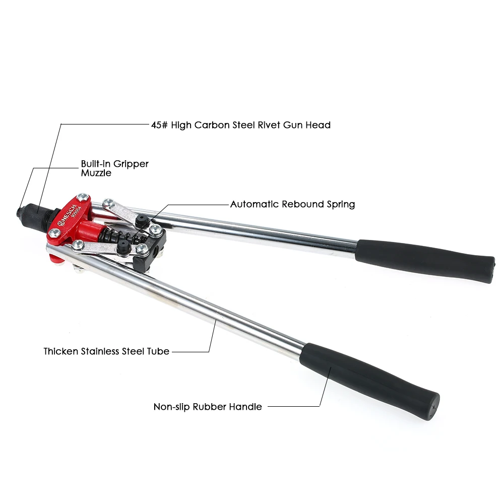16 "Высокое качество заклепки пистолет ручной Клепальщик двойные ручки гвоздь пистолет ручной Клепальщик винтовой пистолет ручной