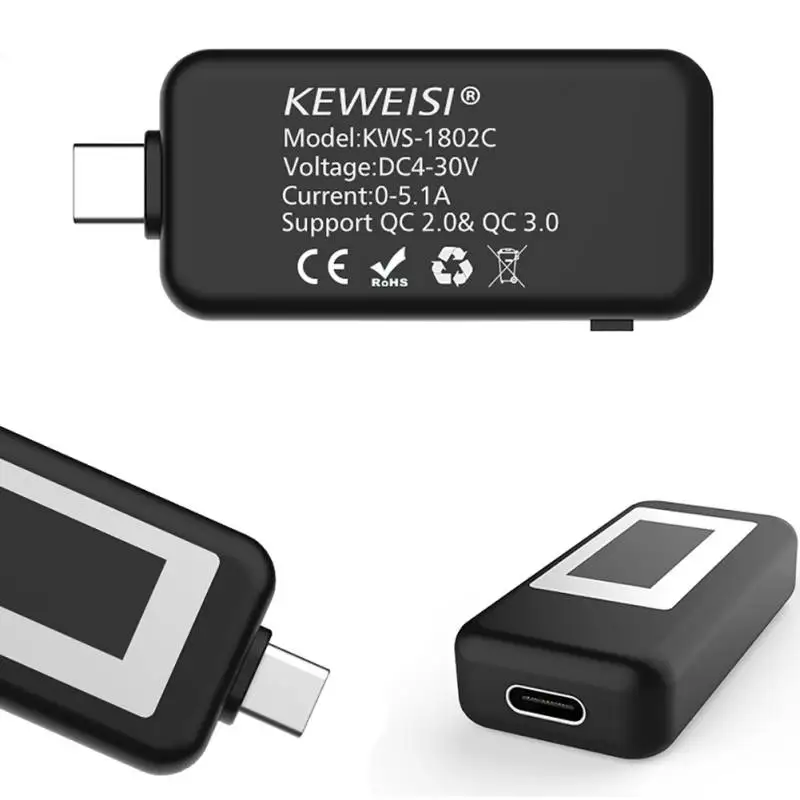 Usb type-c тестер DC Цифровой вольтметр Usb тестер напряжение измеритель тока Амперметр детектор Банк питания зарядное устройство вольтметр с индикатором