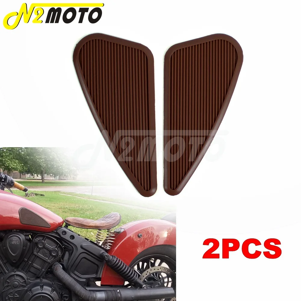 

2pcs Cafe Racer Motorcycle Tank Knee Pad Vintage Gas Knee Protector 3M Sticker For Harley Sportster Dyna Honda Yamaha Suzuki