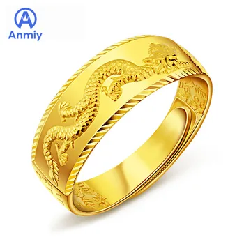 

Anmiy 24k Open Men's Dragon Domineering Fashion Ring Jewelry