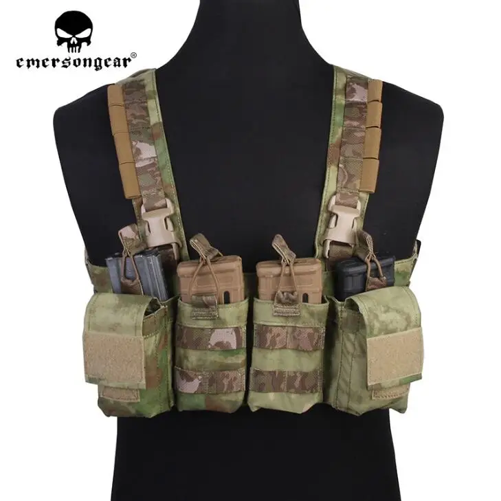 EM7450ATFG Emerson gear Emerson тактическая легкая нагрудная пластина для снаряжения, перевозчик Cordura нейлоновый жгут, легкий Регулируемый Aorsoft Combat CS gear - Цвет: EM7450ATFG