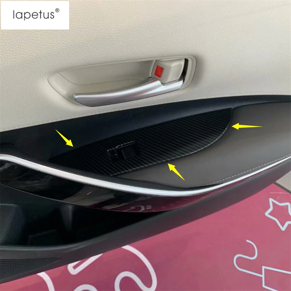 Аксессуары Lapetus подходят для Toyota Corolla ABS двери подлокотник окна стекло кнопка подъема крышка комплект отделка матовая углеродное волокно