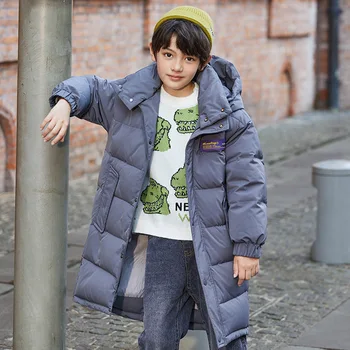 

Kids Boys Winter Long Down Jackets 8 10 12 13 years Children Thicken Warm Coat