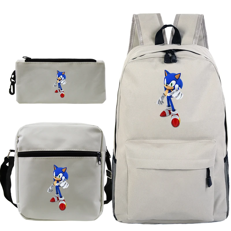 Mochila Sonic The рюкзак с ежом для мужчин аниме хип хоп plecak Sac Dos 3 шт./компл. пенал книжная сумка сумки рюкзак на плечо