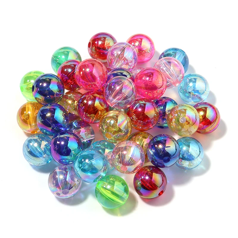 

100Pcs/Lot Acrylic Colored Round Beads 6/8/10mm Charm Loose Spacer Bead For Women Pendant Bracelets Diy Jewelry Supplies