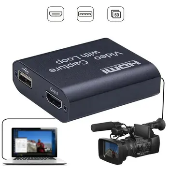 

Video Card Capture HDMI Video Capture With Loop out USB2.0 Cards Grabber Streaming Live Broadcasts Video Recording