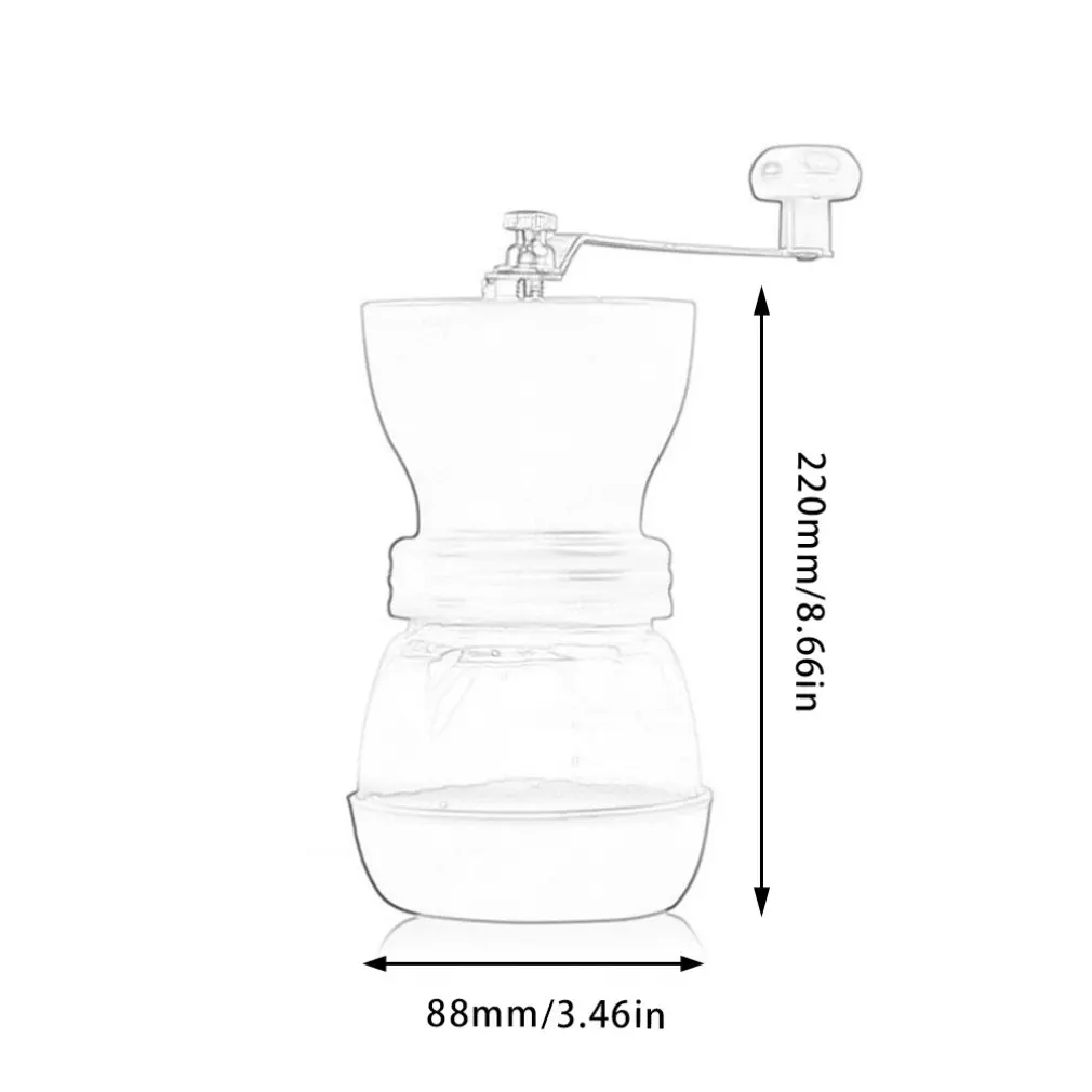 Моющаяся ручная кофемолка в стиле ретро, мельница для кофе в зернах, шлифовальный круг обозрения, дизайнерская ручная кофемолка, винтажная кофеварка