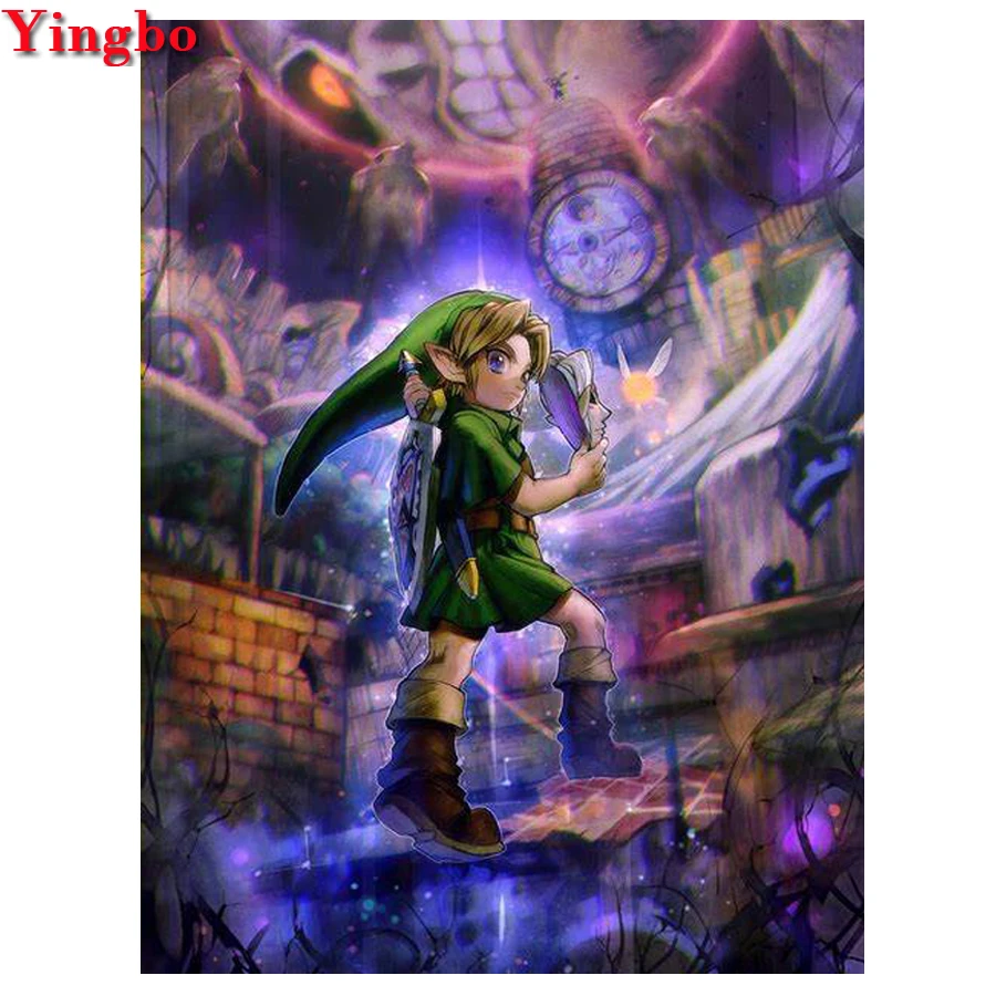 

5D rhinestone Embroidery Legend of Zelda Cartoon Diamond Painting Full drill square round Mosaic Cross Stich puzzle picture