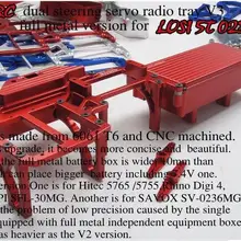 Площадь Rc двойной сервомеханизм рулевого управления плата радиоприемника лоток набор полная металлическая Версия для losi 5ive-t 5t servo 0236/5765