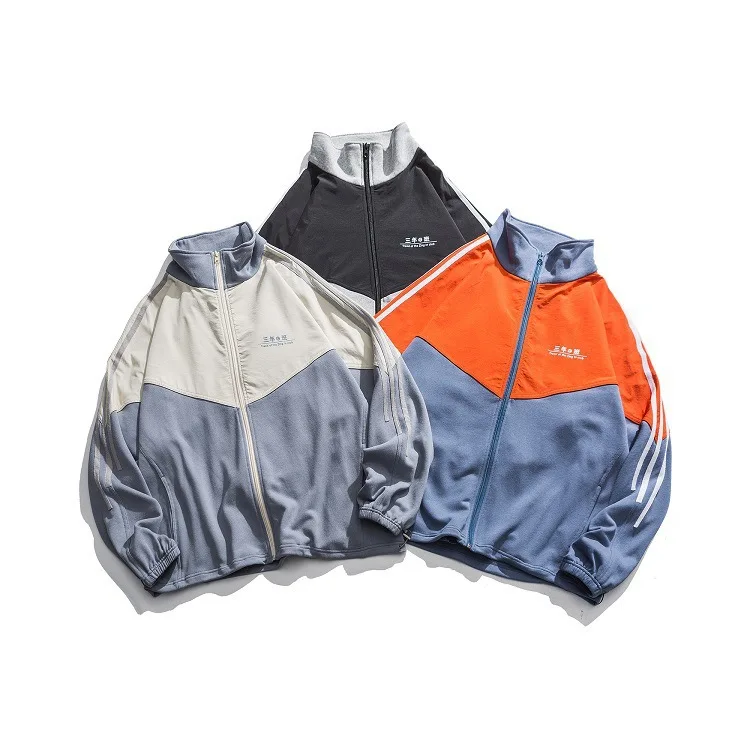 

Wesley Studio 2020 Spring Contrast Color Joint Loose-Fit Stand Collar Sports Jacket Male STUDENT'S Coat Men's Fashion