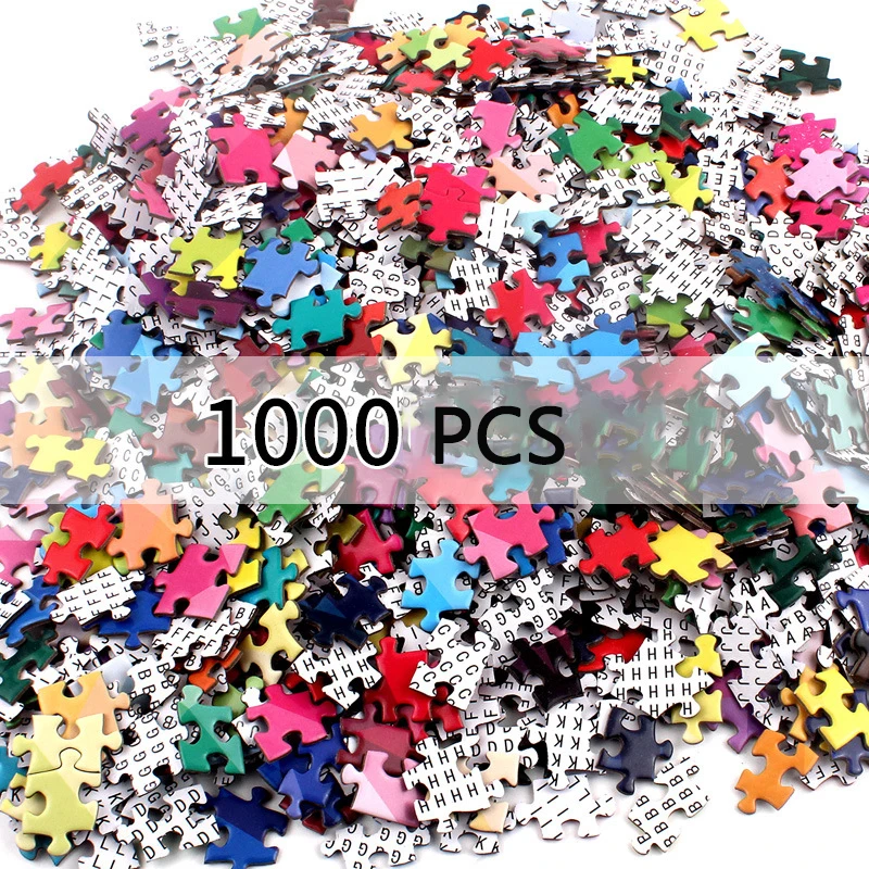 1000 шт./компл. красочный Радужный круглый пазл Геометрическая Луна земля Фотофон