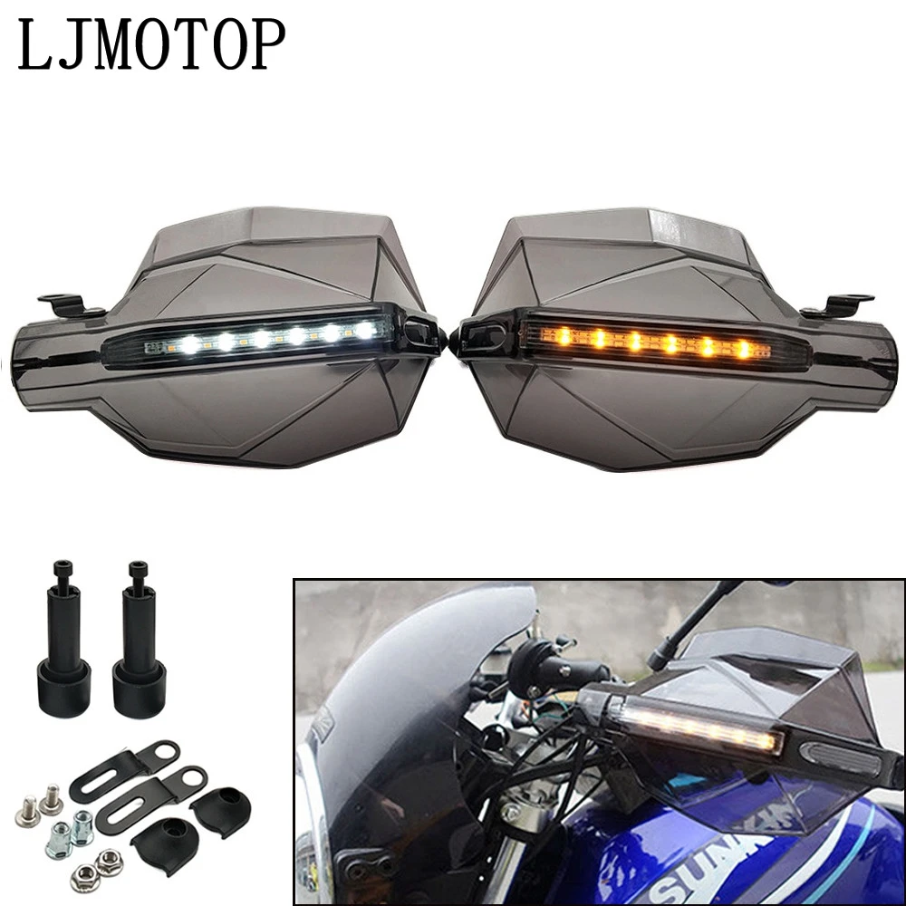 

Motorcycle Hand Guard Handle Protector HandGuards with LED Signal Light For Suzuki GSXR600 GSXR750 SFV650 SV650 TL1000S