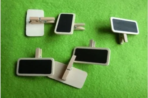 Office Chalkboard with peg Useful Office Binding Supplies  Hot Mini Design Wooden Clips For office Wedding Party meeting 10Pcs