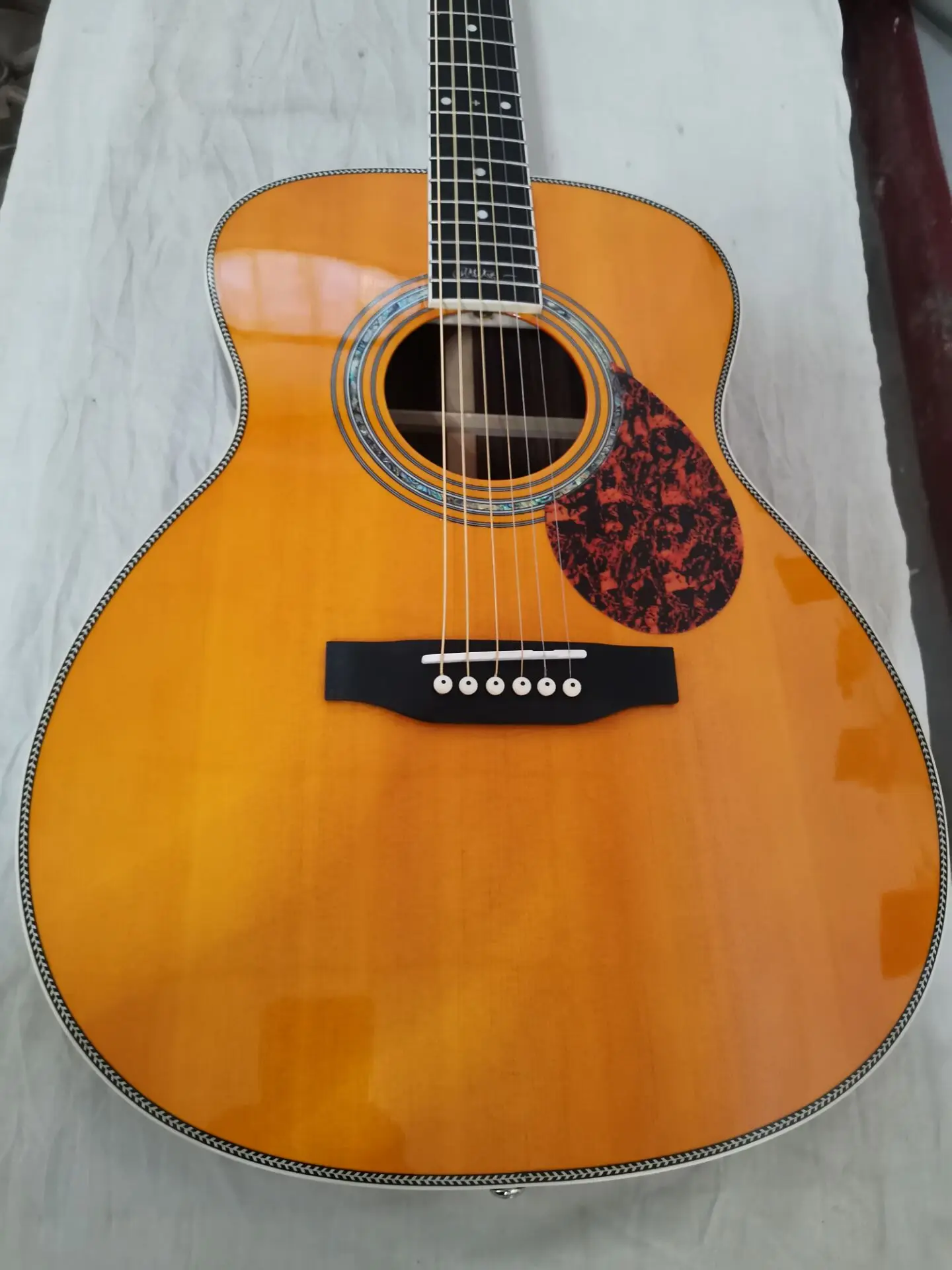 

free shipping factory custom OM body acoustic guitar 14 frets guitar with signature acoustic electric guitars