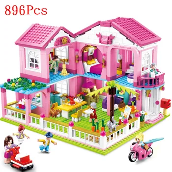 

City House Building Blocks Compatible Lepining Friends Castle Educational Toy Children Friends Girls DIY Figures Bricks Toys