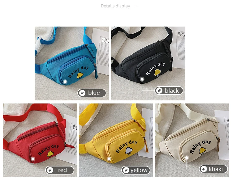 Детская поясная сумка, Детская желтая мини-сумка-мессенджер, Модная молодежная Студенческая поясная сумка для мальчиков и девочек, персонализированные карманы на ремне
