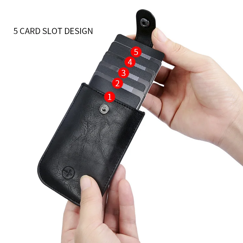 Hot Unisex Anti-theft RFID Credit Card Holder Man Luxury Pulled Design Card holder Women CardHolder Wallet Leather CardCover Wallet Card Holder Card Holder Credit Card Holder Credit Card Wallet Card Wallet