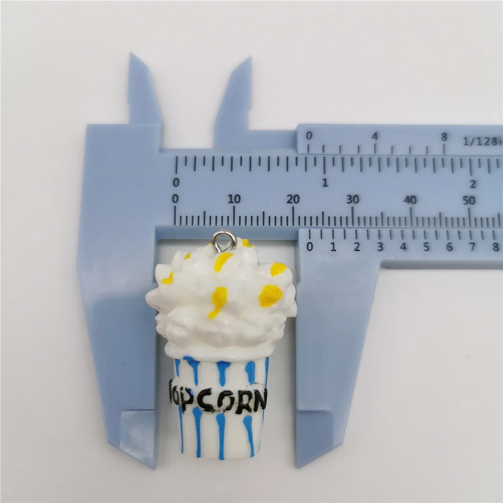 4 шт 3D 34*22 мм смола слизи наполнитель подвески-попкорн очень милый брелок подвески, ожерелья для DIY украшения кукольный домик