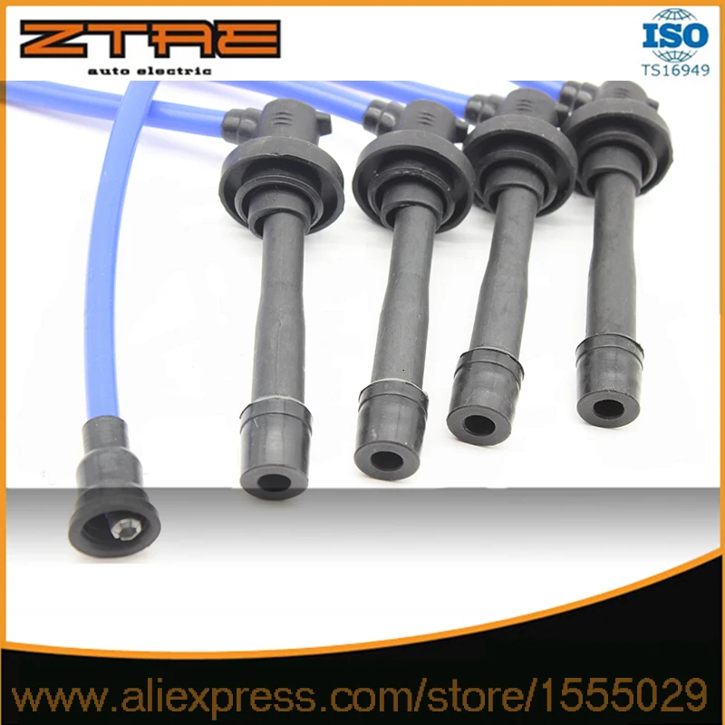 Гоночная Свеча зажигания провод для 1990 2002 Honda @ CCORD L4 LX DX EX тройной CORE BULE/RED|wire wire|wire