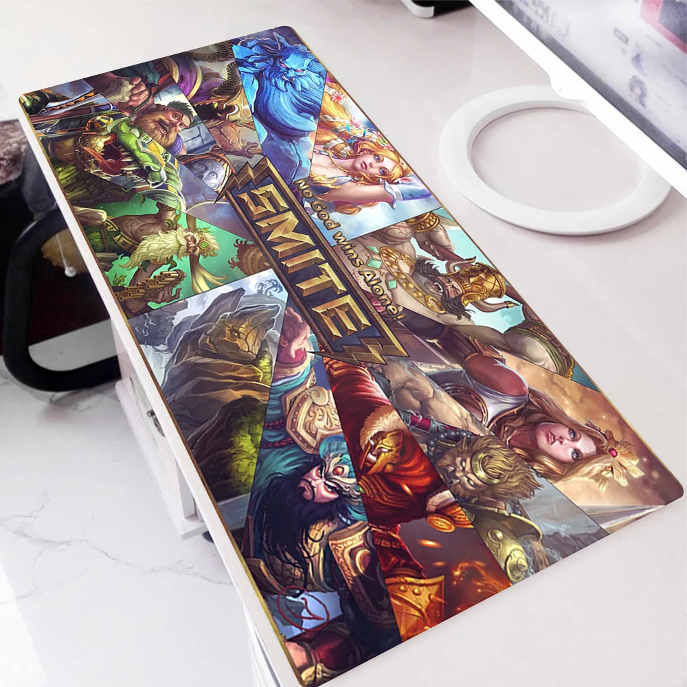 

Smite Mouse Pad Gamer Gaming Accessories Large 900x400 Speed Keyboard Desk Mat Teclado PC Computer Tapis De Souris LOL Mousepad