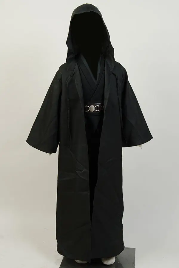 Disfraz de Anakin Skywalker para niños, traje de Cosplay, capa negra, uniforme de Halloween, Carnaval