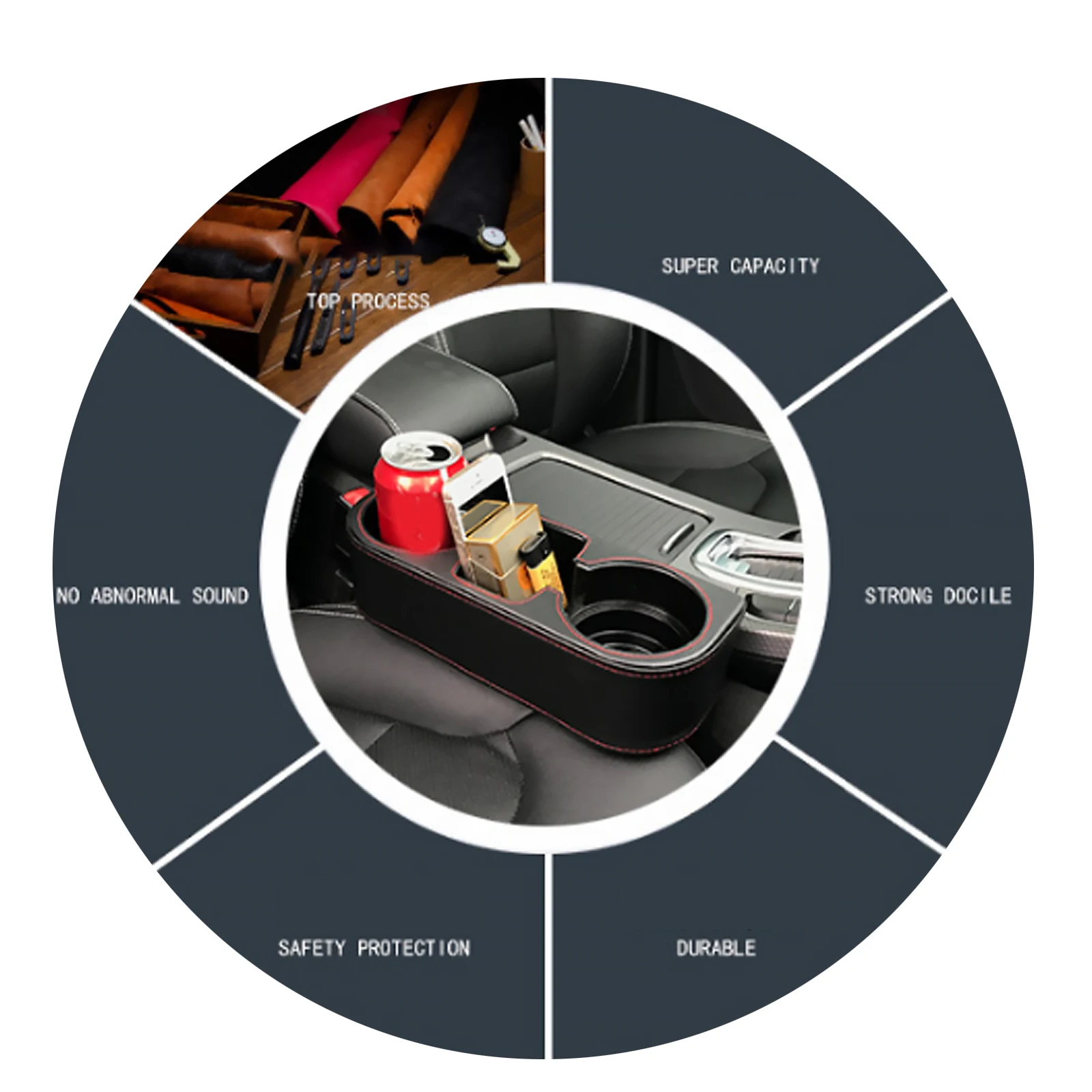 Double porte-gobelet universel pour siège de voiture, support de téléphone  portable, coin de bouteille d'eau, intérieur automatique, évaluation de  l'écart de siège, rapide à boire