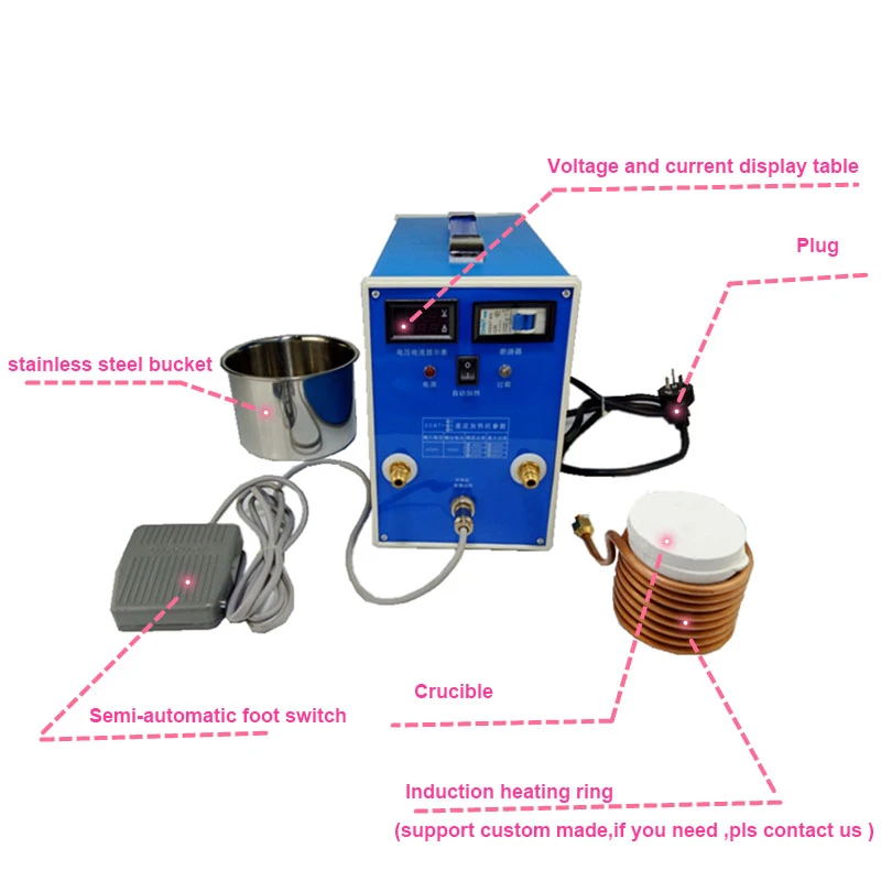 ZVS высокочастотный индукционный нагреватель машина металлическая плавильная печь Высокочастотная Сварка металлическое закалочное оборудование Низковольтное