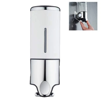 

Wall Mount Soap Dispenser Single Pumps Shampoo Boxes Stainless Steel ABS Plastic Bottle Shower Supplies For Home Hotel Bathroom