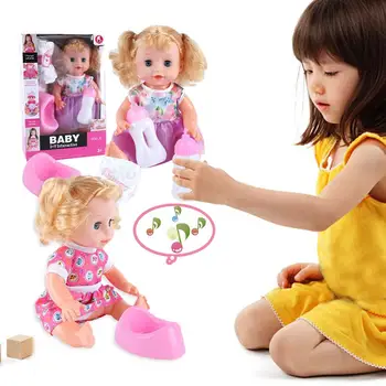 

Soft Doll Set Simulation Doll Set Gift Set with Functions of Speaking Drinking Toys for Children Early Education
