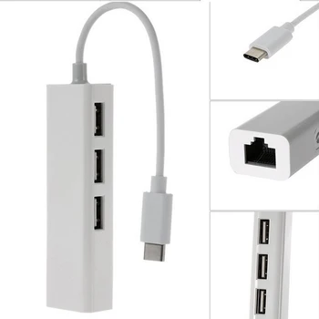 

Type-C 100M network card USB 2.0 HUB Type-c to RJ45 Ethernet 100M network card for mobile phone MAC BOOK notebook tablet