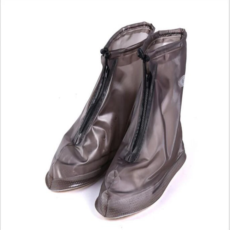 Высокое качество Для мужчин's и Для женщин непромокаемые Водонепроницаемый; сапоги на высоком каблуке, ботинки, чехлы для обуви многократного применения, возможно изготовление утепленного варианта модели Non-slip, толстые-Сол