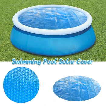 

1PC Swimming Pool Solar Cover Heat Insulation Swim Pool Cover Round Kids Pool Cover Dustproof Swimming Pool Cover for Pool Use
