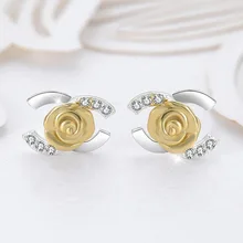 S925 Серебряные серьги, c серьги, ювелирные изделия и аксессуары модные ювелирные изделия, буквы серьги-гвоздики. C буквы серьги